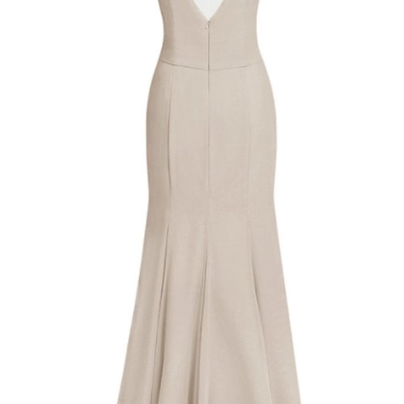 Azazie Taupe Bridesmaid Dress NWT - Picture 2 of 3